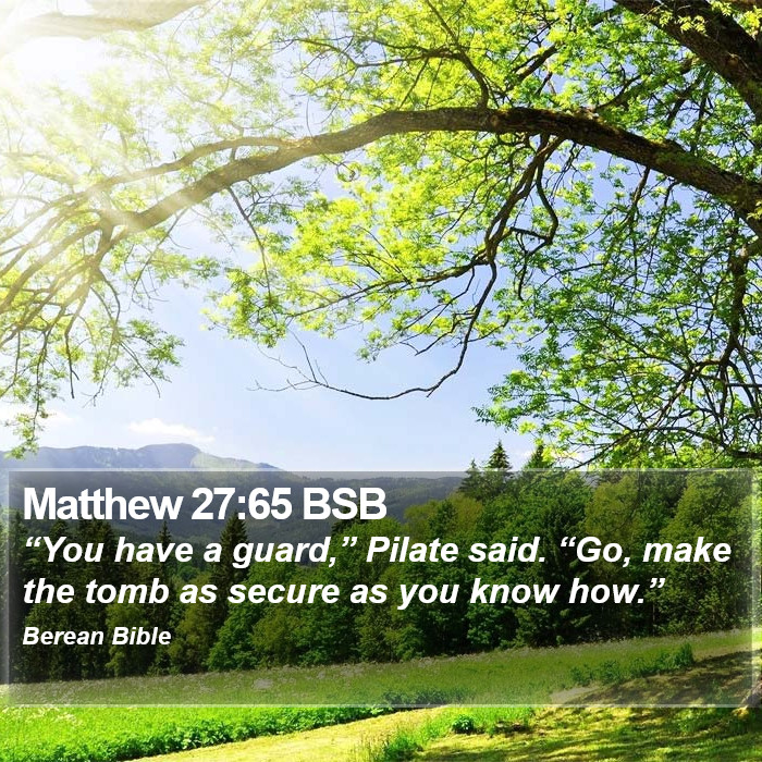 Matthew 27:65 BSB Bible Study