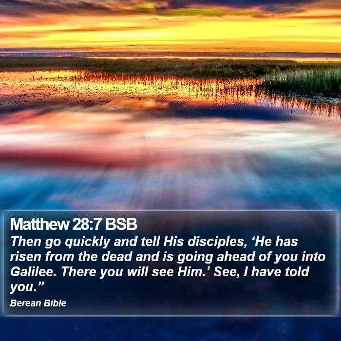 Matthew 28:7 BSB Bible Study