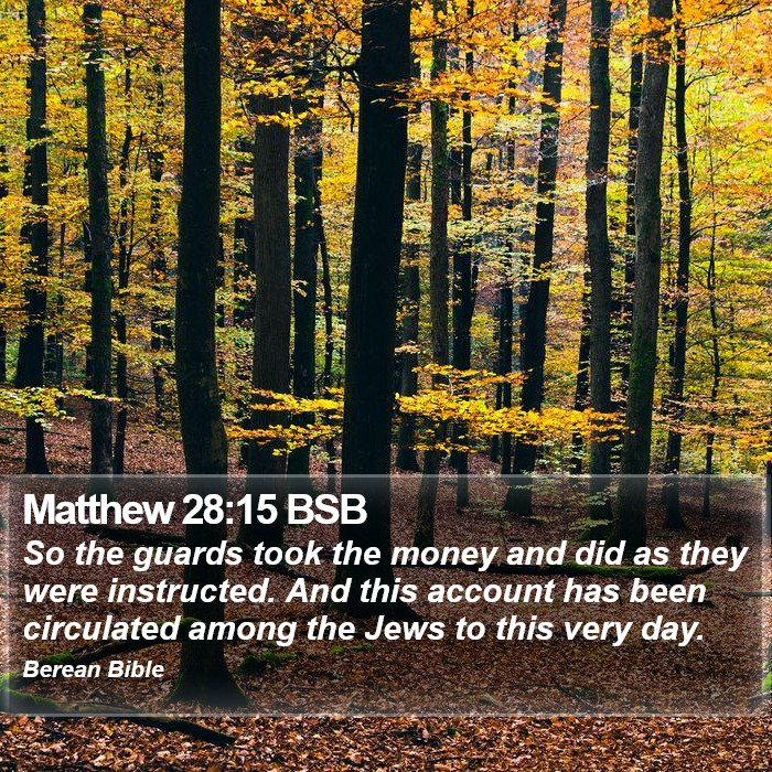 Matthew 28:15 BSB Bible Study