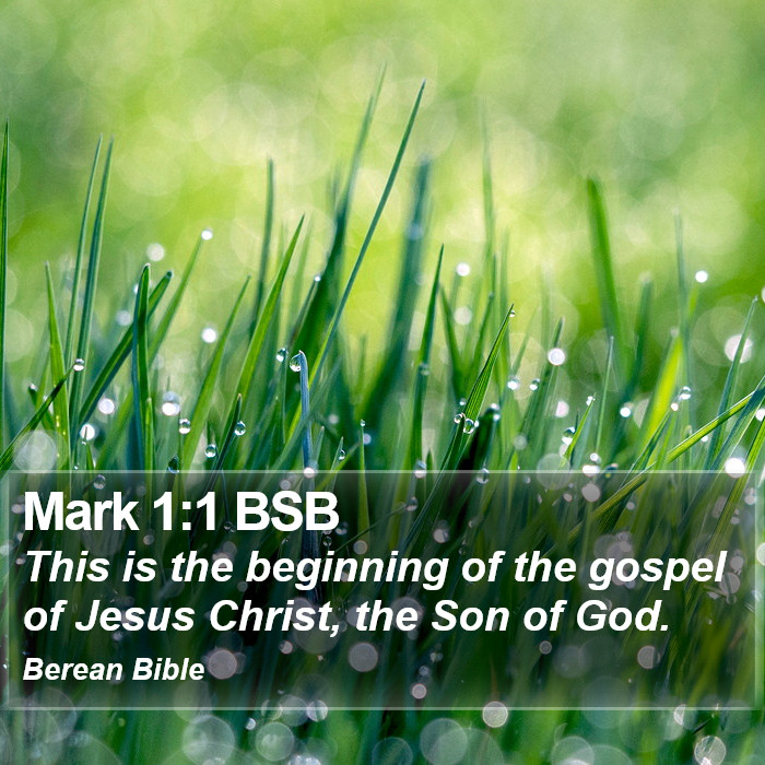 Mark 1:1 BSB Bible Study