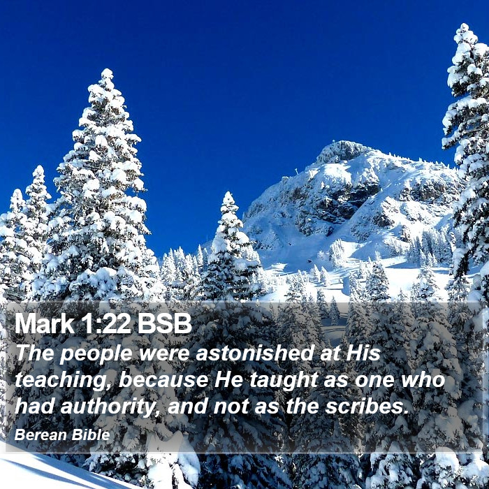 Mark 1:22 BSB Bible Study