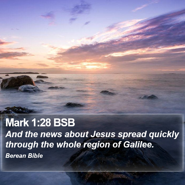 Mark 1:28 BSB Bible Study