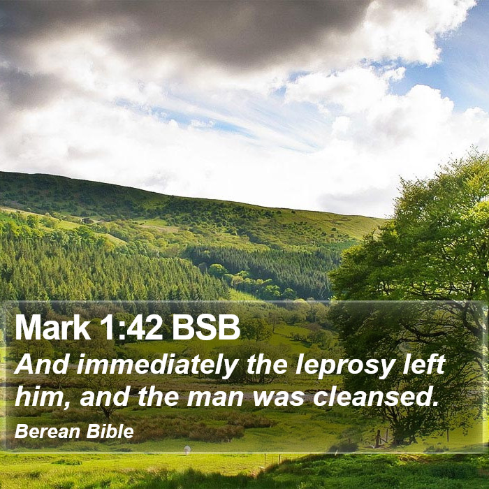 Mark 1:42 BSB Bible Study