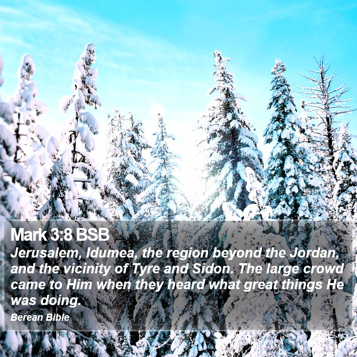 Mark 3:8 BSB Bible Study