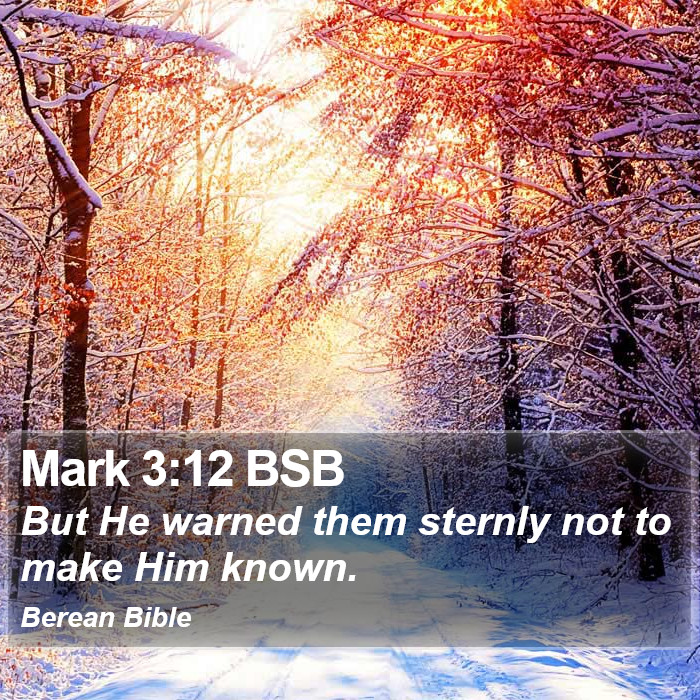 Mark 3:12 BSB Bible Study