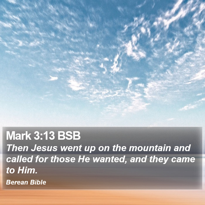 Mark 3:13 BSB Bible Study