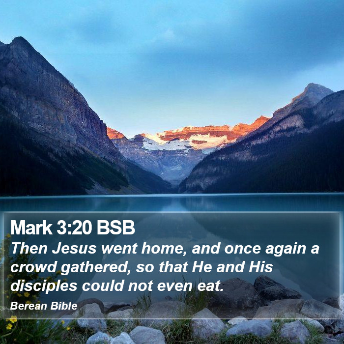 Mark 3:20 BSB Bible Study