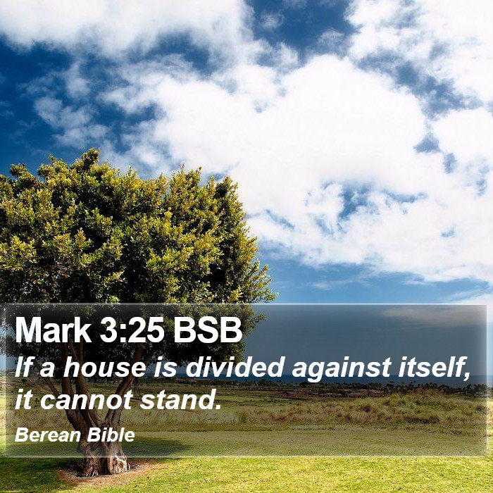 Mark 3:25 BSB Bible Study