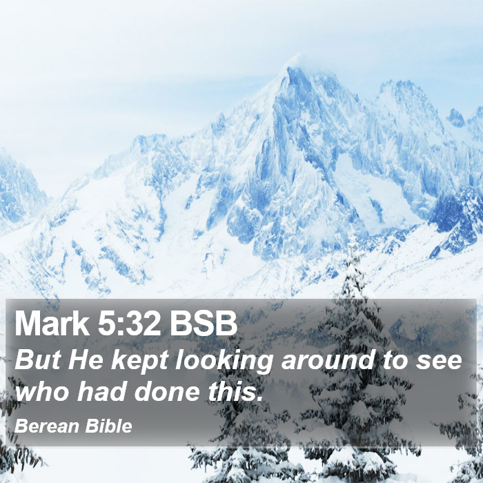 Mark 5:32 BSB Bible Study