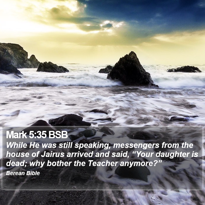 Mark 5:35 BSB Bible Study