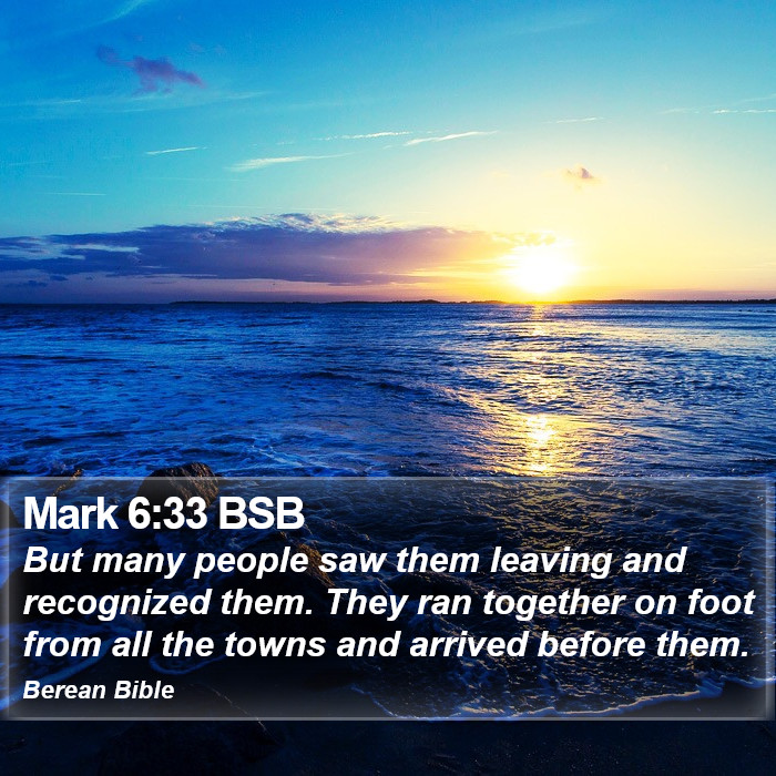 Mark 6:33 BSB Bible Study