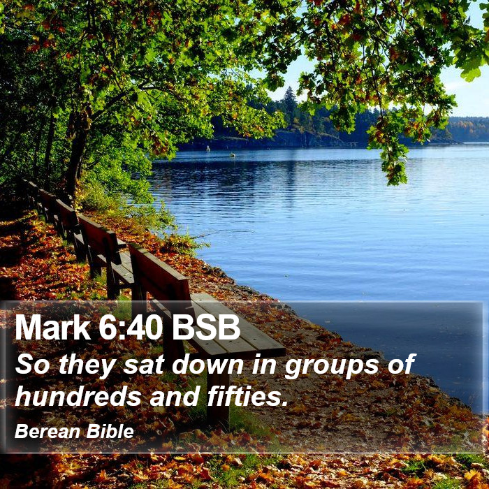 Mark 6:40 BSB Bible Study