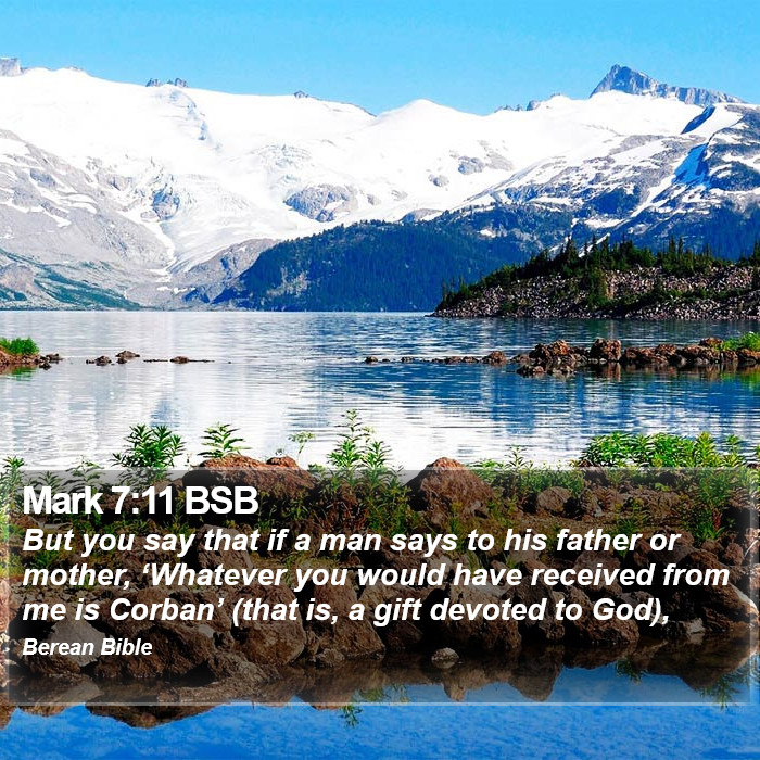 Mark 7:11 BSB Bible Study