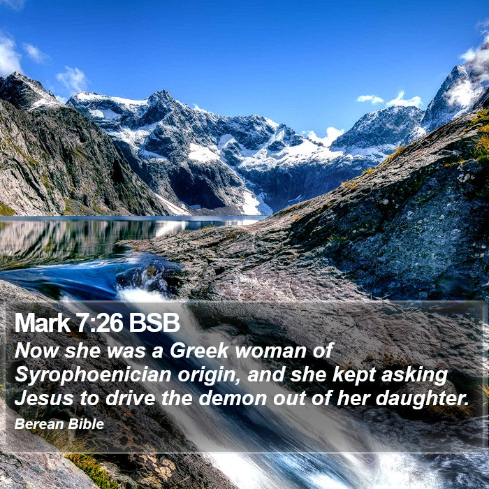 Mark 7:26 BSB Bible Study