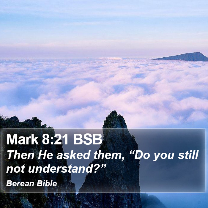 Mark 8:21 BSB Bible Study