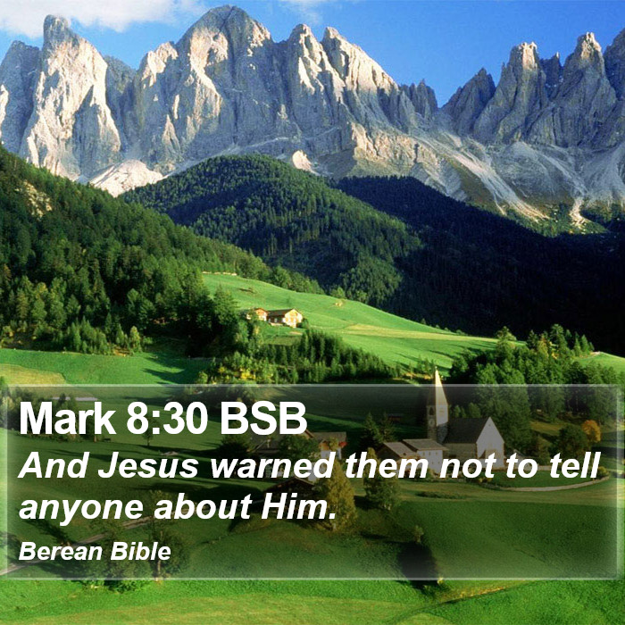 Mark 8:30 BSB Bible Study