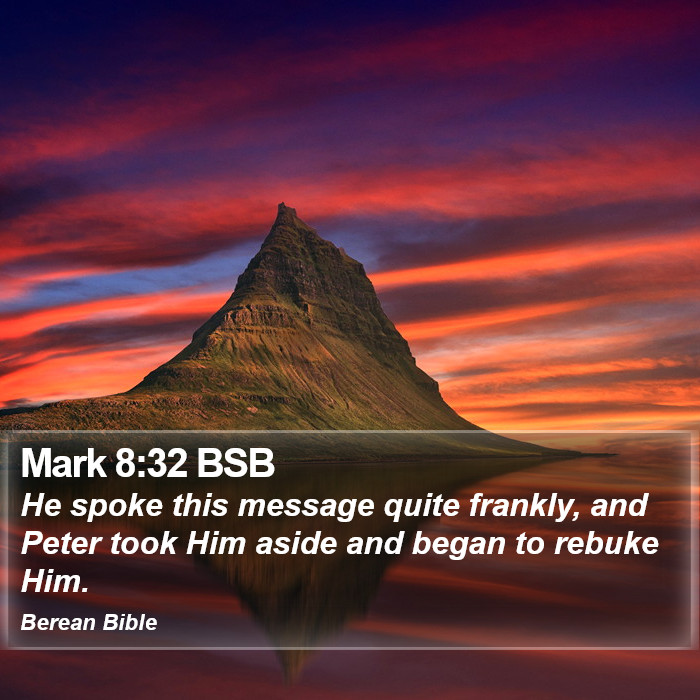 Mark 8:32 BSB Bible Study