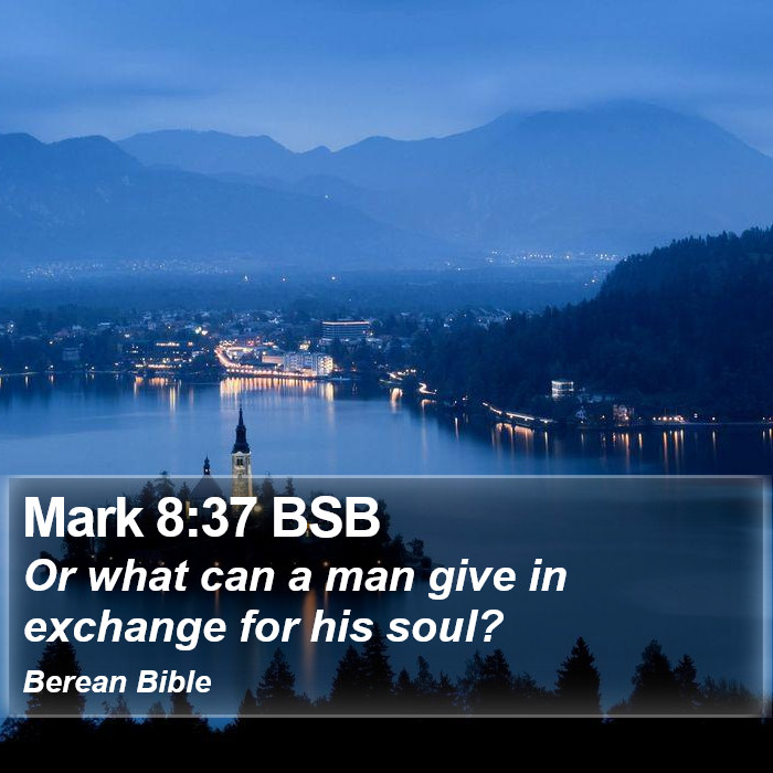 Mark 8:37 BSB Bible Study