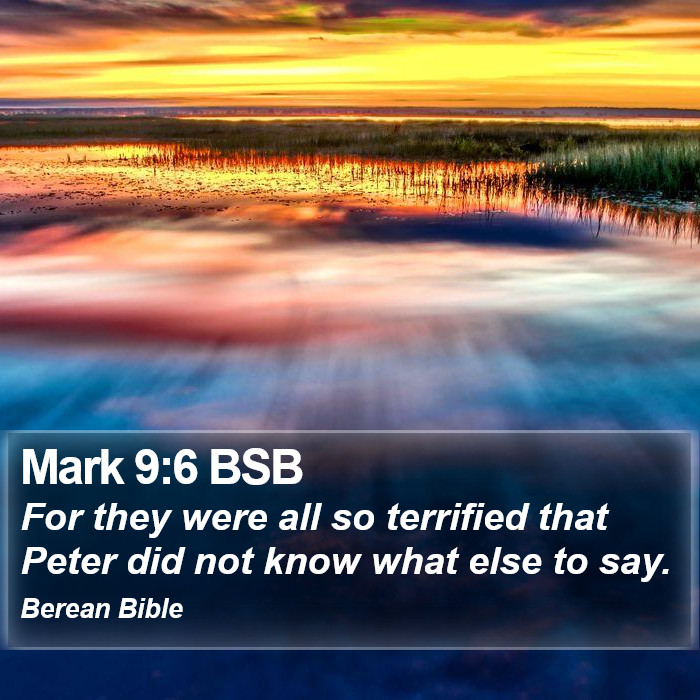 Mark 9:6 BSB Bible Study