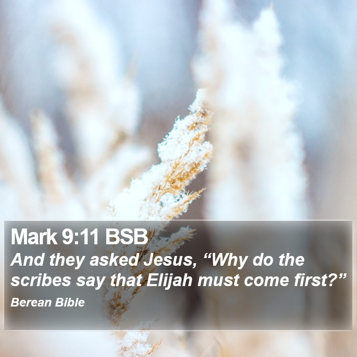 Mark 9:11 BSB Bible Study