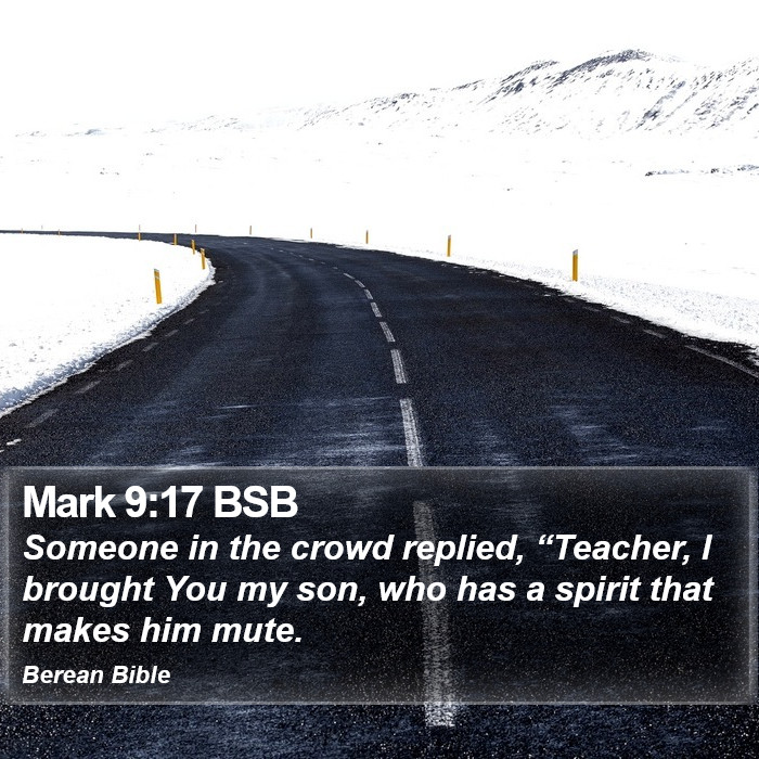 Mark 9:17 BSB Bible Study