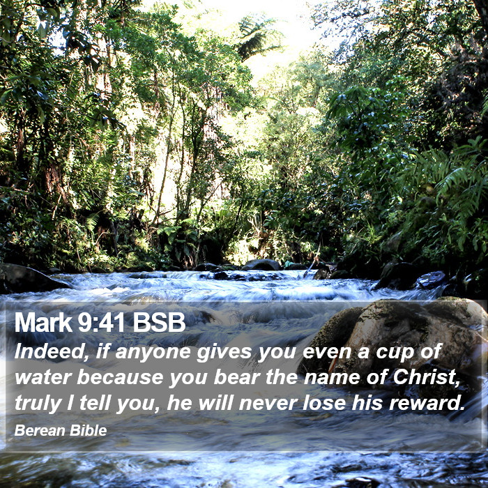 Mark 9:41 BSB Bible Study