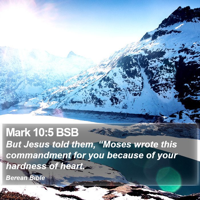 Mark 10:5 BSB Bible Study