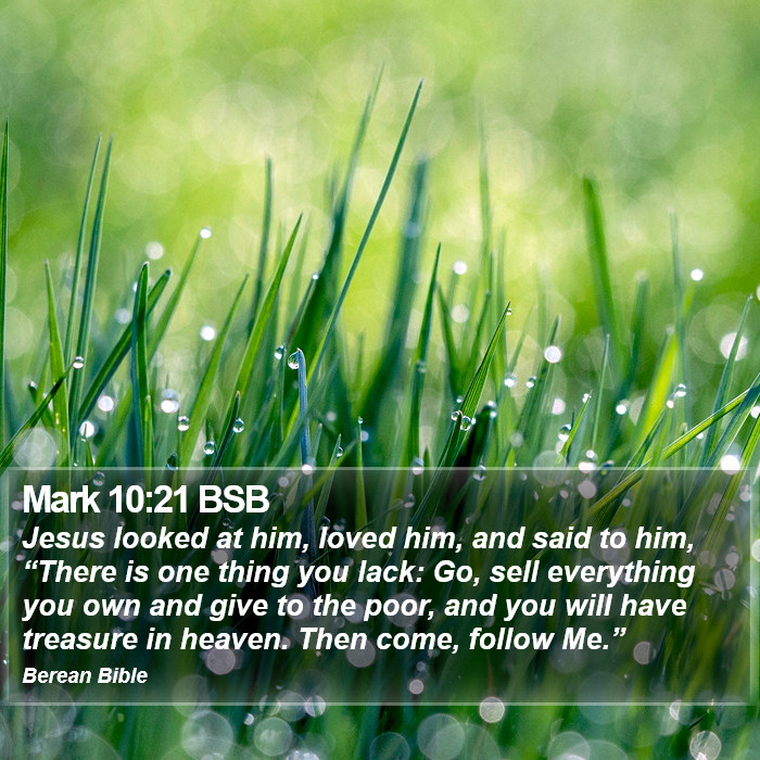 Mark 10:21 BSB Bible Study