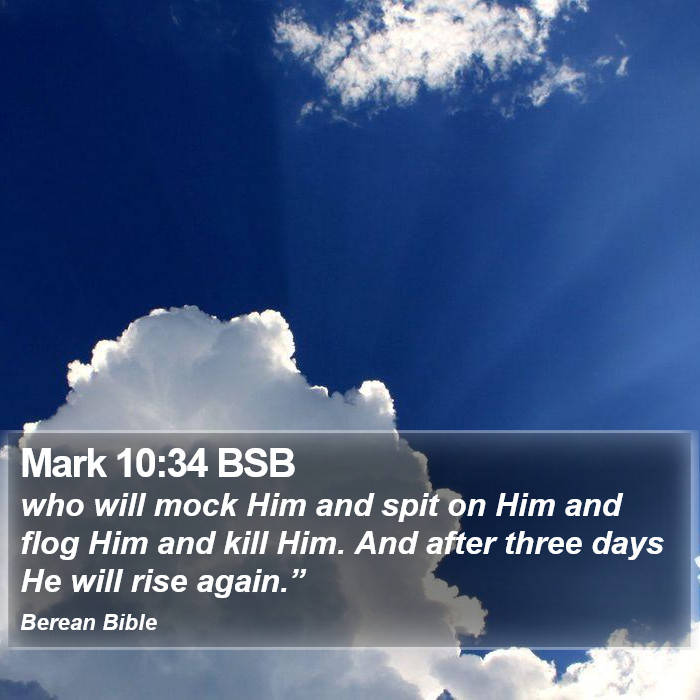 Mark 10:34 BSB Bible Study