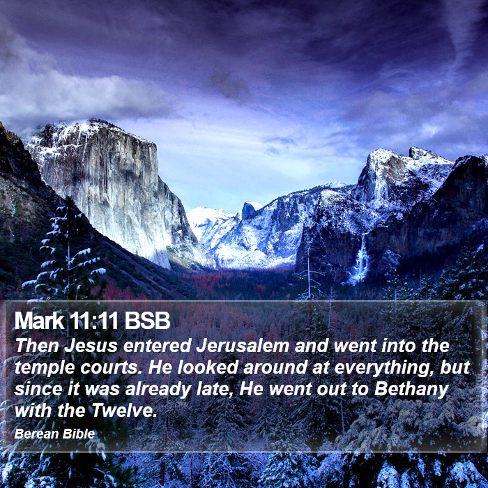 Mark 11:11 BSB Bible Study