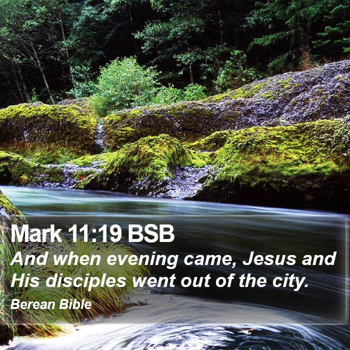 Mark 11:19 BSB Bible Study