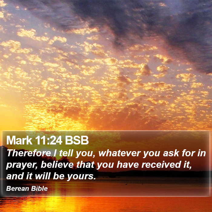 Mark 11:24 BSB Bible Study