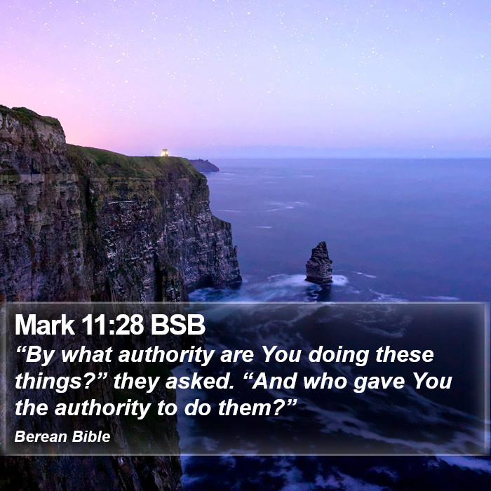 Mark 11:28 BSB Bible Study