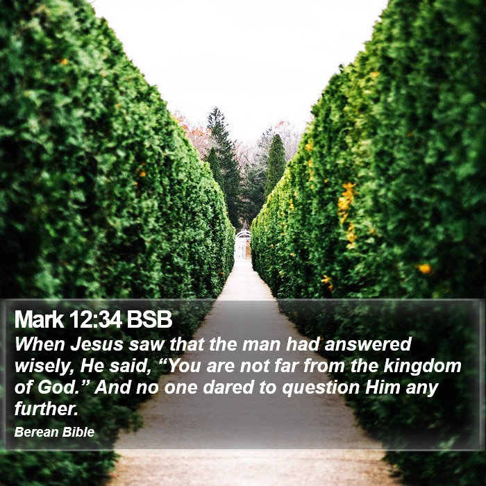 Mark 12:34 BSB Bible Study