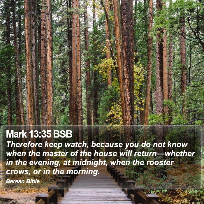 Mark 13:35 BSB Bible Study