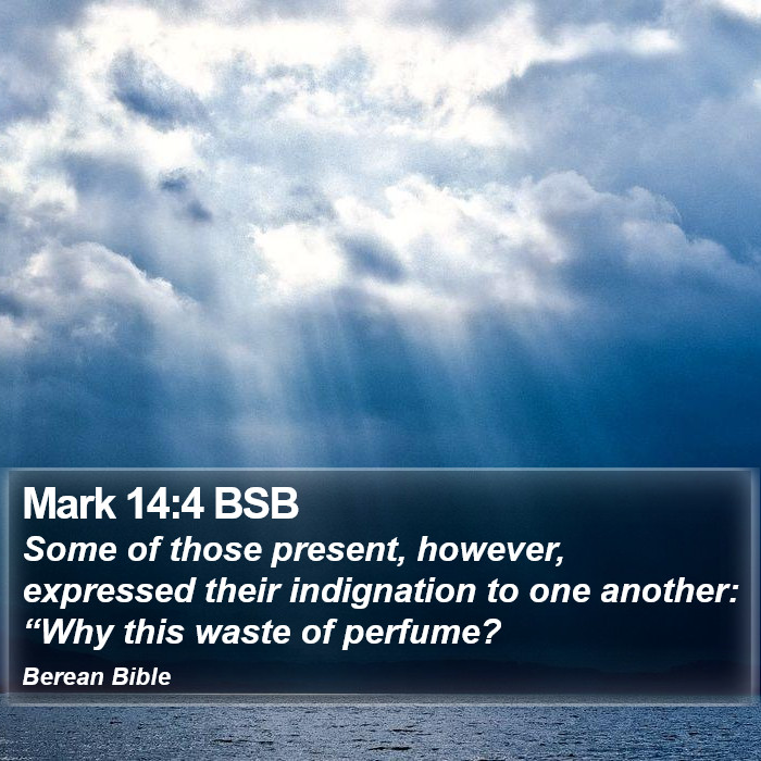 Mark 14:4 BSB Bible Study