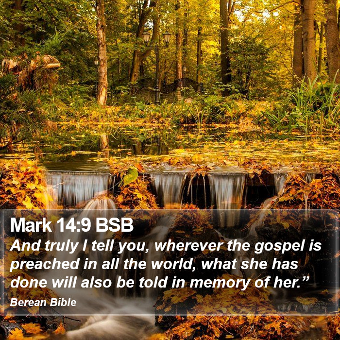 Mark 14:9 BSB Bible Study