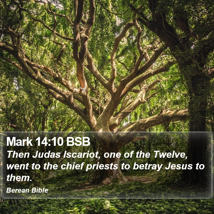 Mark 14:10 BSB Bible Study