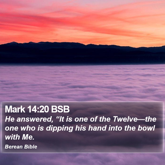 Mark 14:20 BSB Bible Study