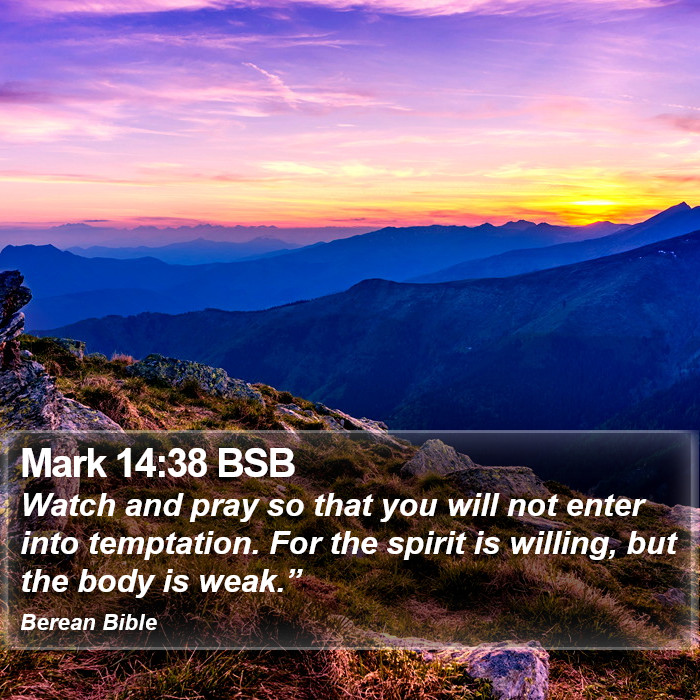 Mark 14:38 BSB Bible Study