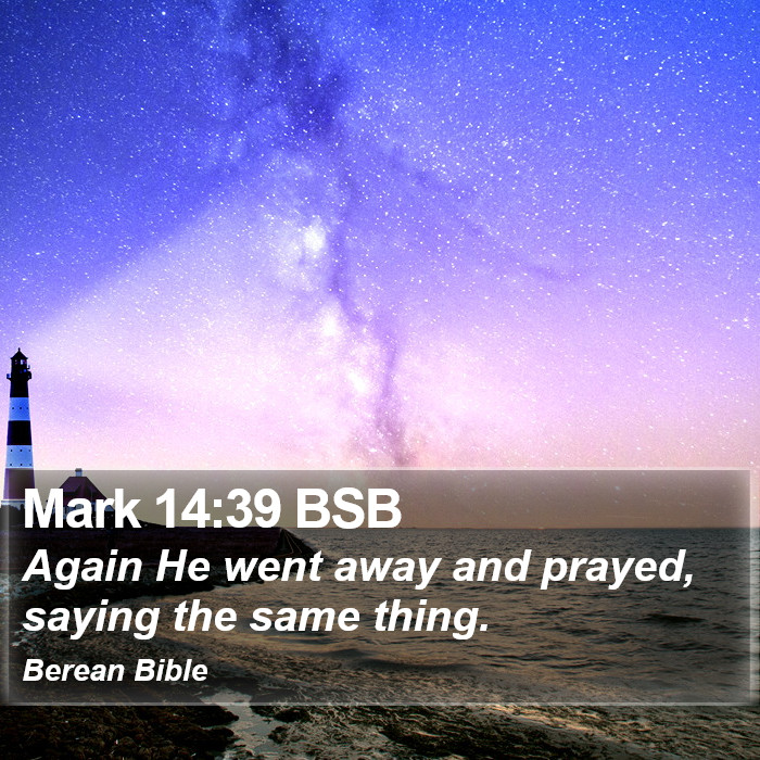 Mark 14:39 BSB Bible Study