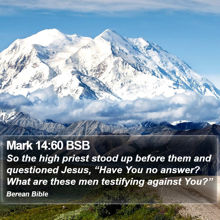 Mark 14:60 BSB Bible Study