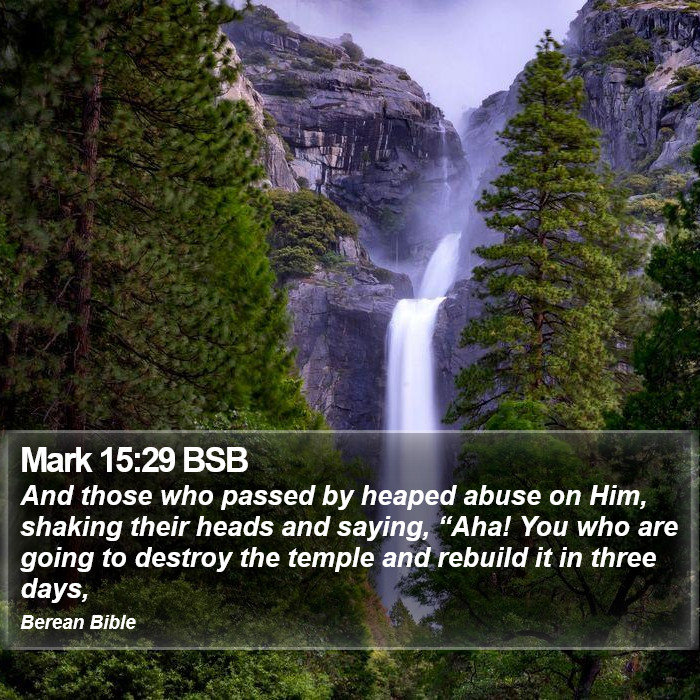 Mark 15:29 BSB Bible Study