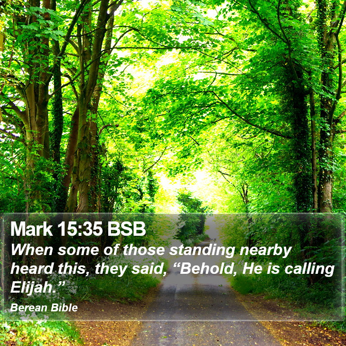 Mark 15:35 BSB Bible Study