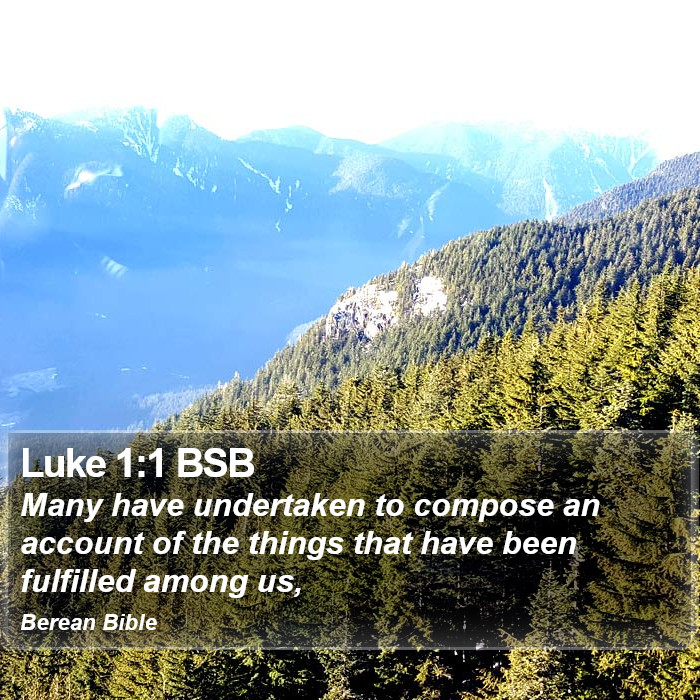 Luke 1:1 BSB Bible Study