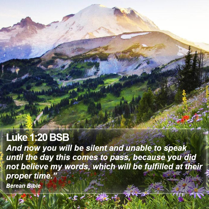 Luke 1:20 BSB Bible Study