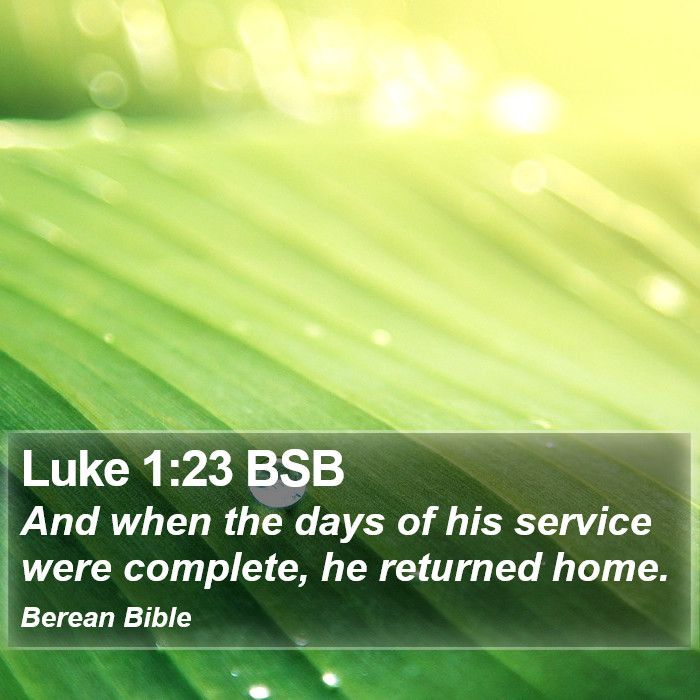 Luke 1:23 BSB Bible Study