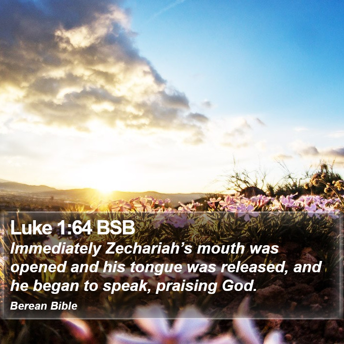 Luke 1:64 BSB Bible Study