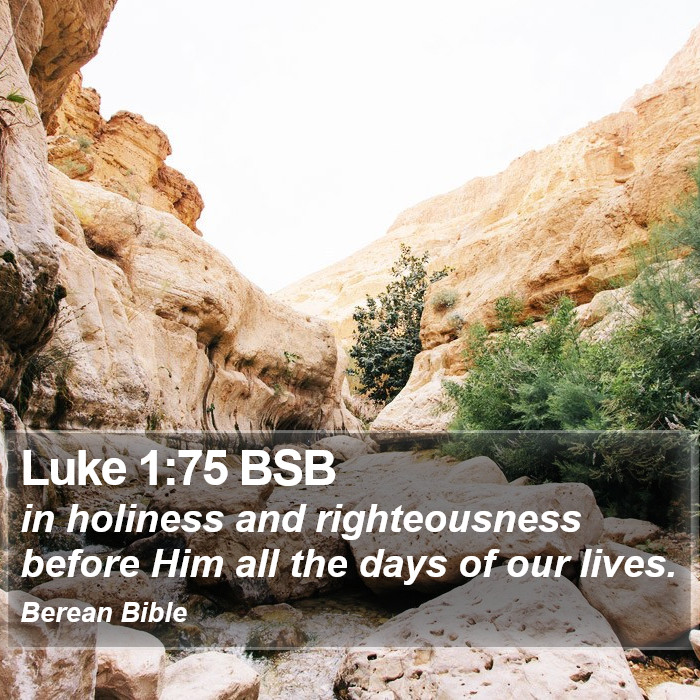 Luke 1:75 BSB Bible Study