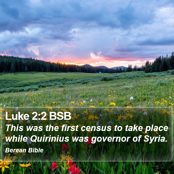 Luke 2:2 BSB Bible Study